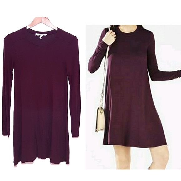 BCBGeneration Dresses & Skirts - BCBGeneration Burgundy Maroon T-Shirt Dress Small